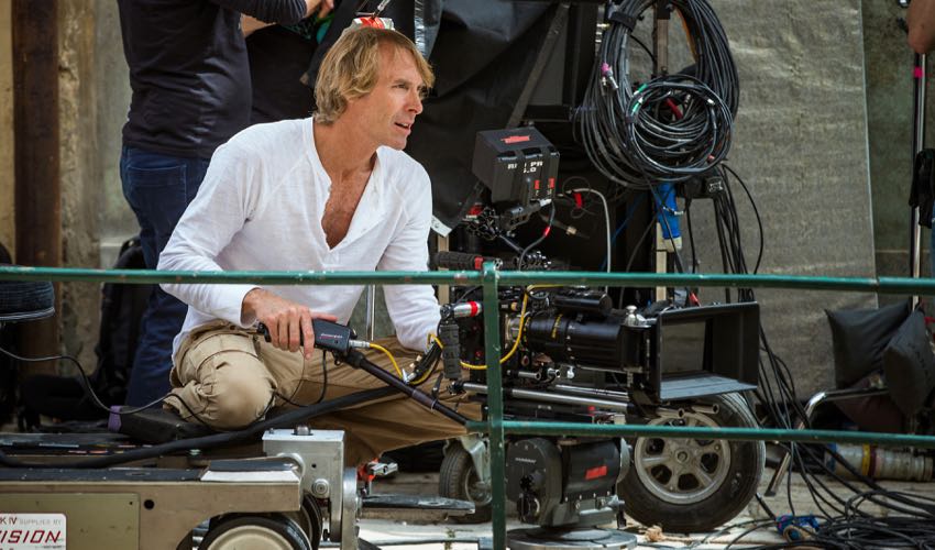 Michael Bay on set of 13 Hours