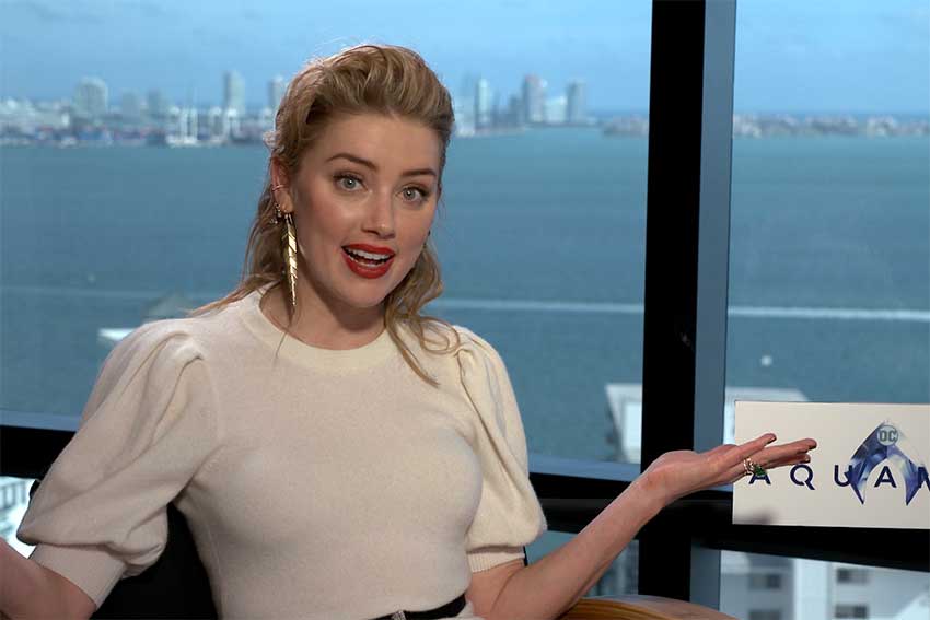 Amber Heard Interview: 'Aquaman' Star Talks Spanglish and Big Kid Jason Momoa