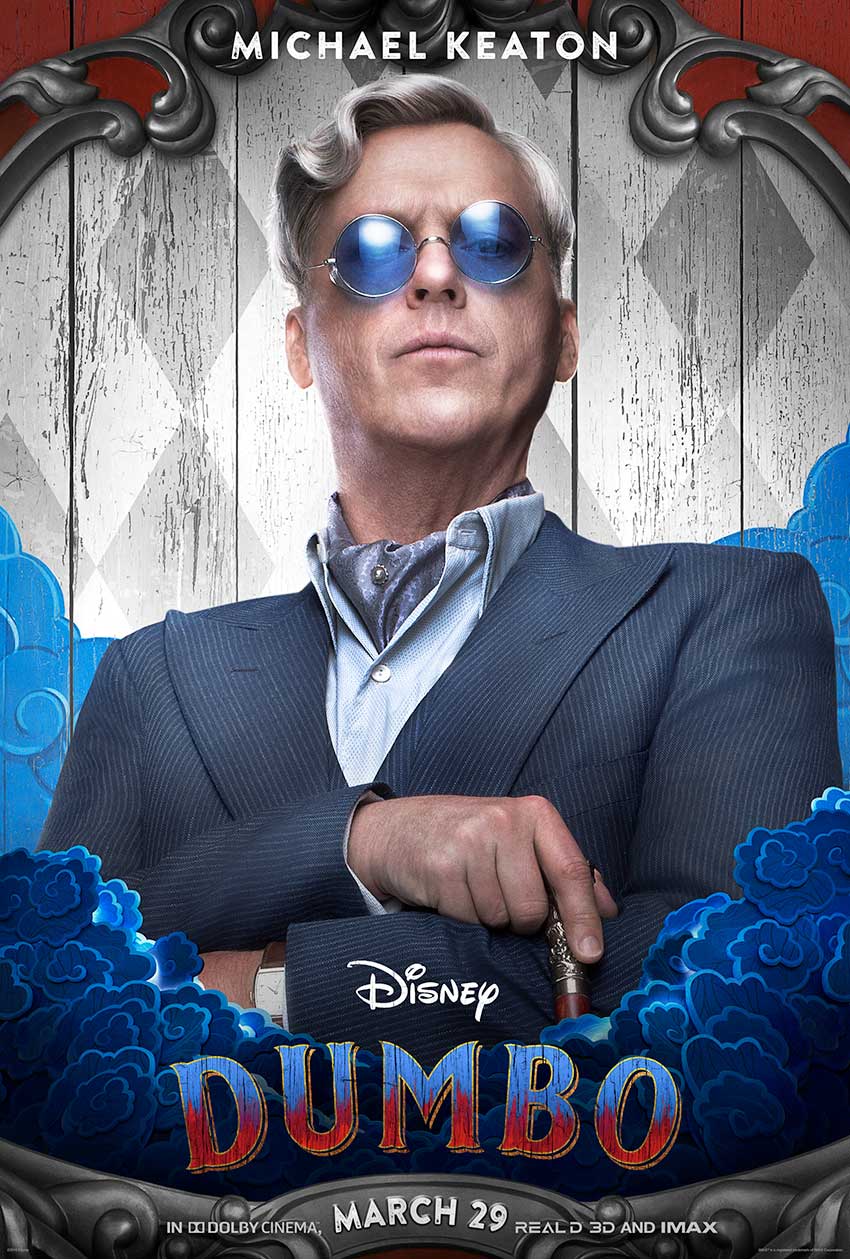 Dumbo movie Michael Keaton character poster