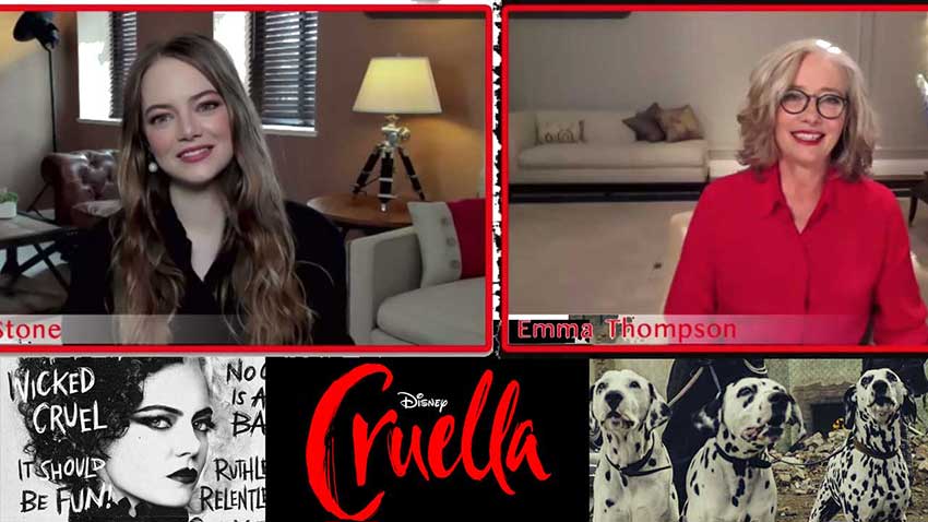 Emma Stone and Emma Thompson Say 'Cruella' Dalmation Costars Followed Their Cues Well