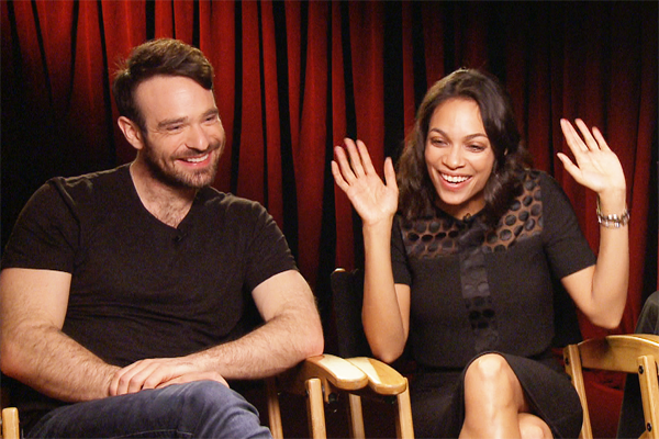 Rosario Dawson and Charlie Cox Talk Daredevil and Why There is No Costume Yet