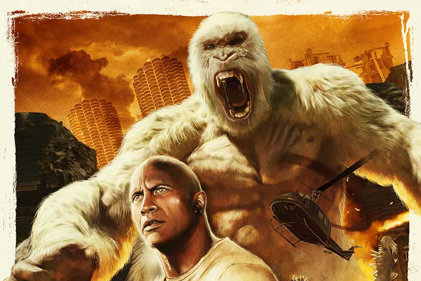 5 New 'Rampage' Movie Posters: Throwback To Classic Monster Movies