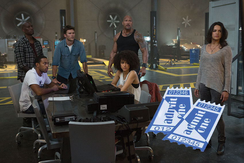 Fate of the Furious movie ticket giveaway