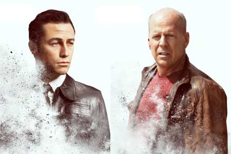 Bruce Willis and Joseph Gordon Levitt in LOOPER Trailer