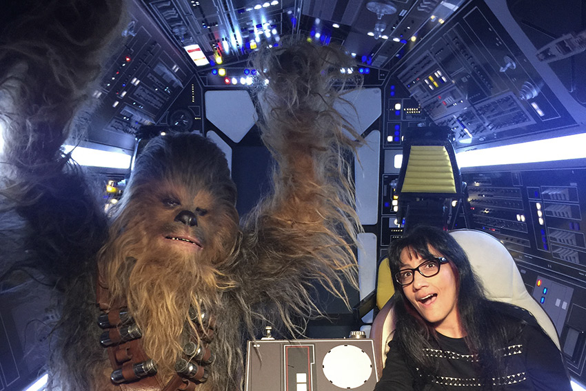 Interview with 'Solo: A Star War Story's' Chewbacca in the Millennium Falcon Cockpit 