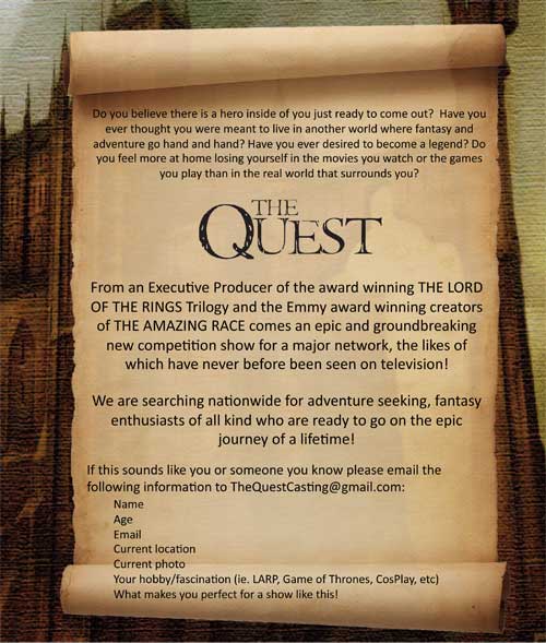 Star Search: New Show Looking For Fantasy Adventure Lovers
