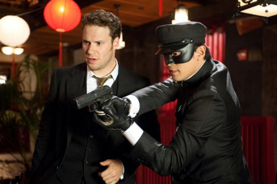 Seth Rogen and Jay Chou in THE GREEN HORNET
