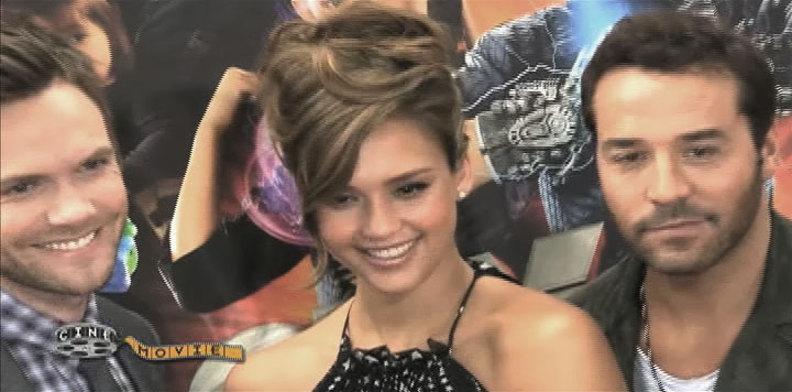Joel McHale, Jessica Alba, Jeremy Piven at Spy Kids 4 premiere