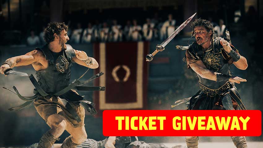 Pedro Pascal Paul Mescal Gladiator II movie giveaway featured