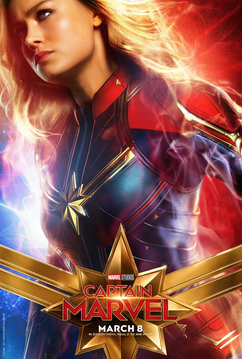 Captain Marvel Carol Danvers Brie Larson poster