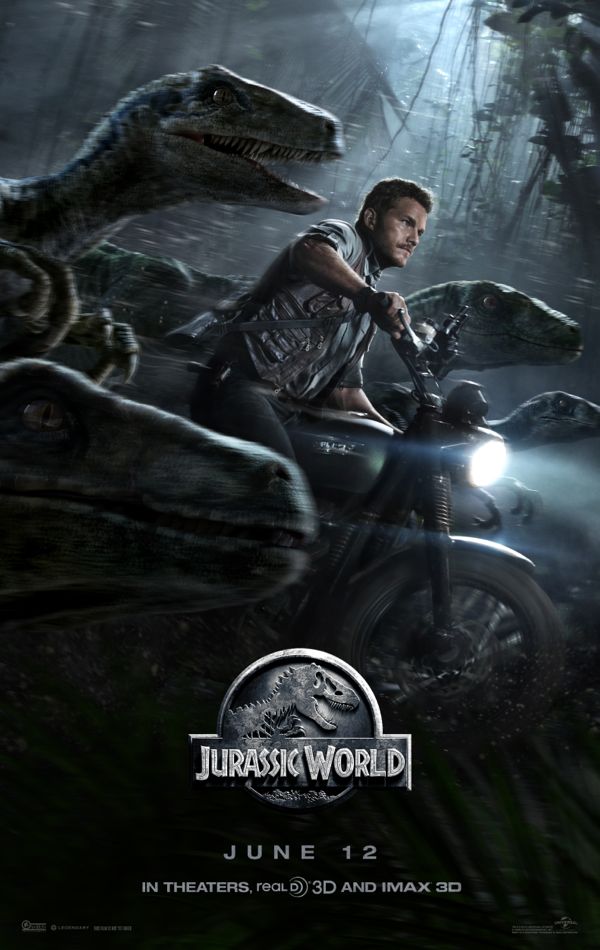 Jurassic World Movie Poster Raptors Chris Pratt