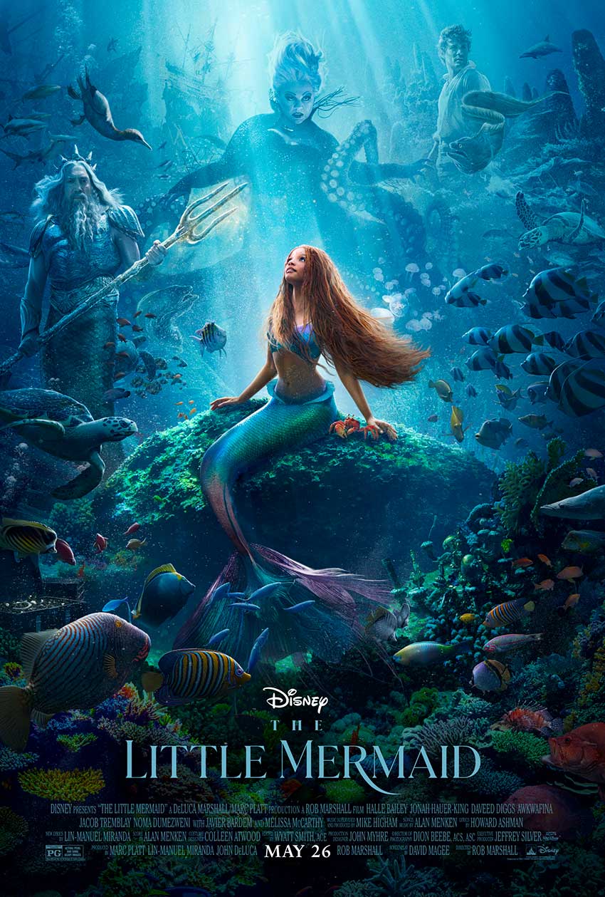 little mermaid disney movie poster 2023
