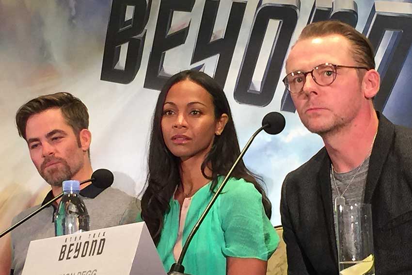 Chris Pine Zoe Saldana Simon Pegg Star Trek Beyond