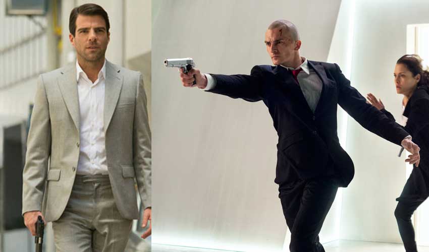 Hitman Agent47 Zachary Quinto, Rupert Friend and Hannah Ware