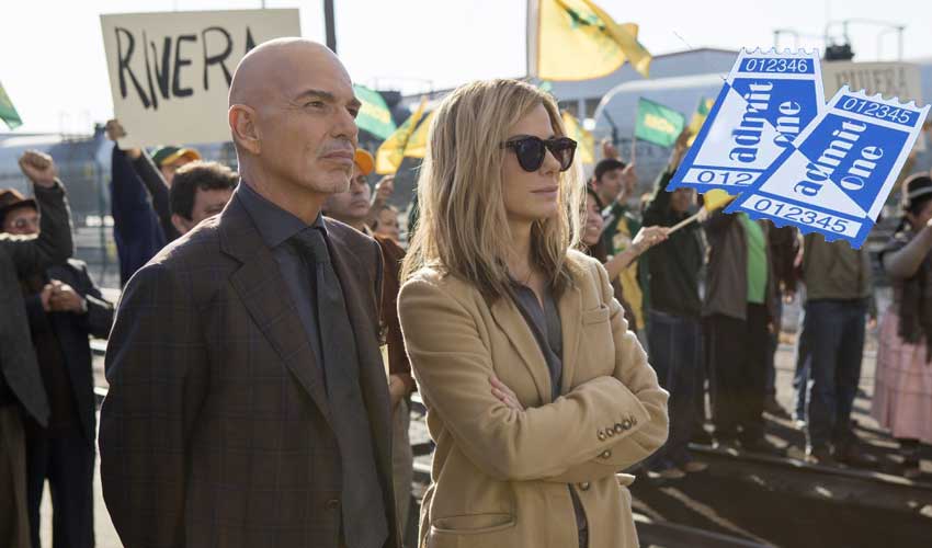 Sandra Bullock and Billy Bob Thornton in Our brand is crisis ticket giveaway