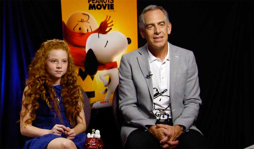The Peanuts Movie director Steve Martino & voice talent Francesca Capaldi interview