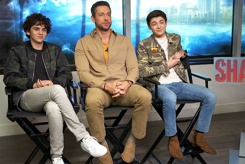 Shazam interview Zachary Levi Asher Angel Jack Dylan Grazer