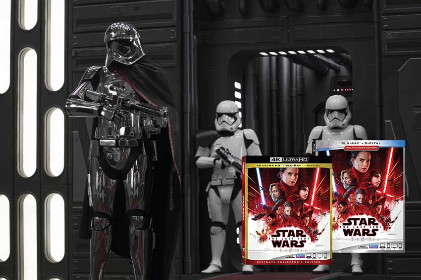 Star Wars: The Last Jedi Blu-ray 4K DVD boxes