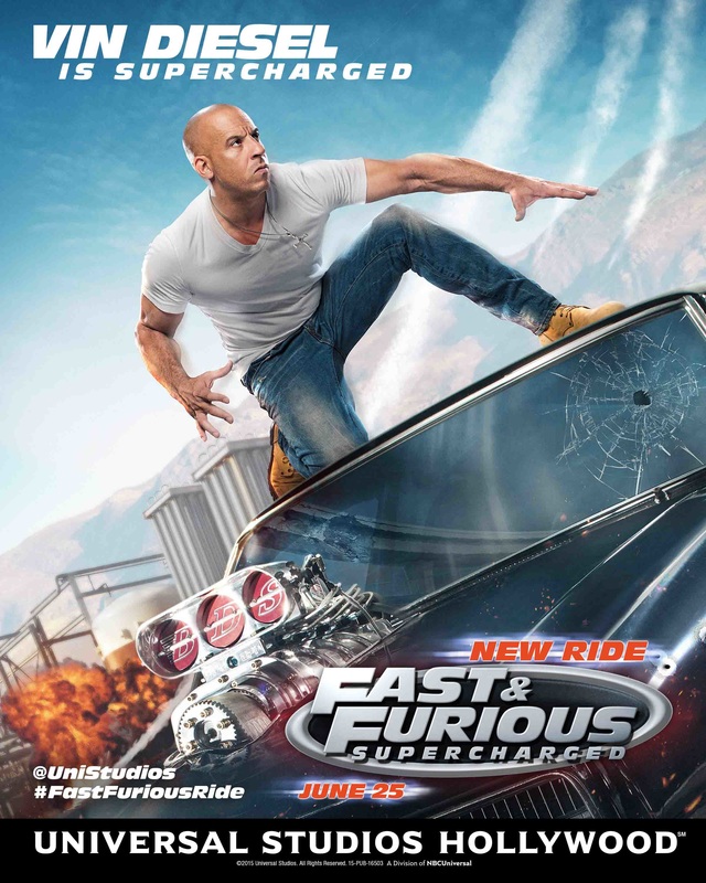 Vin Diesel Fast Furious Universal Ride poster