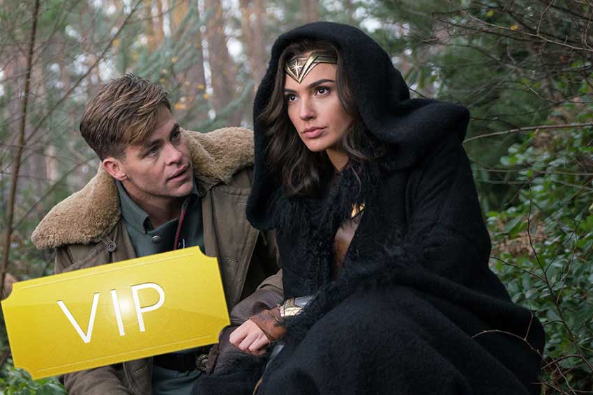 Wonder Woman Gal Gadot Chris Pine premiere giveaway