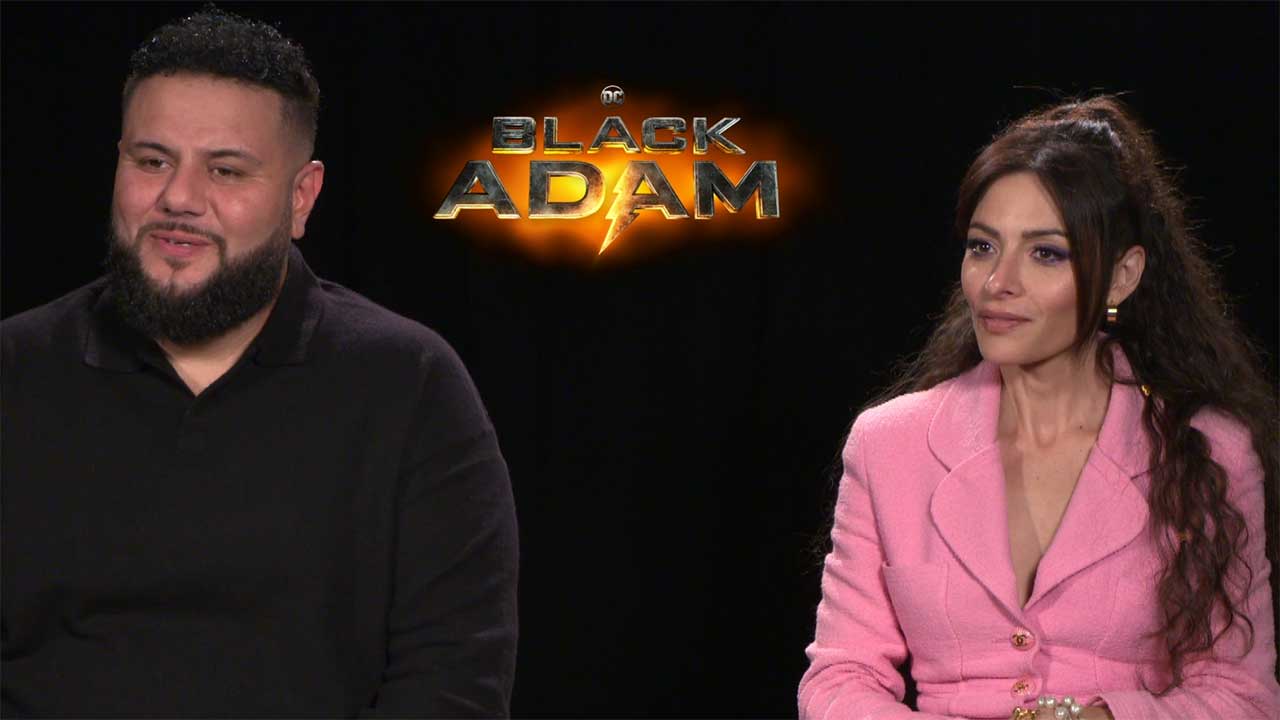 Black Adam interview with Sarah Shahi and Mohammed Amer 