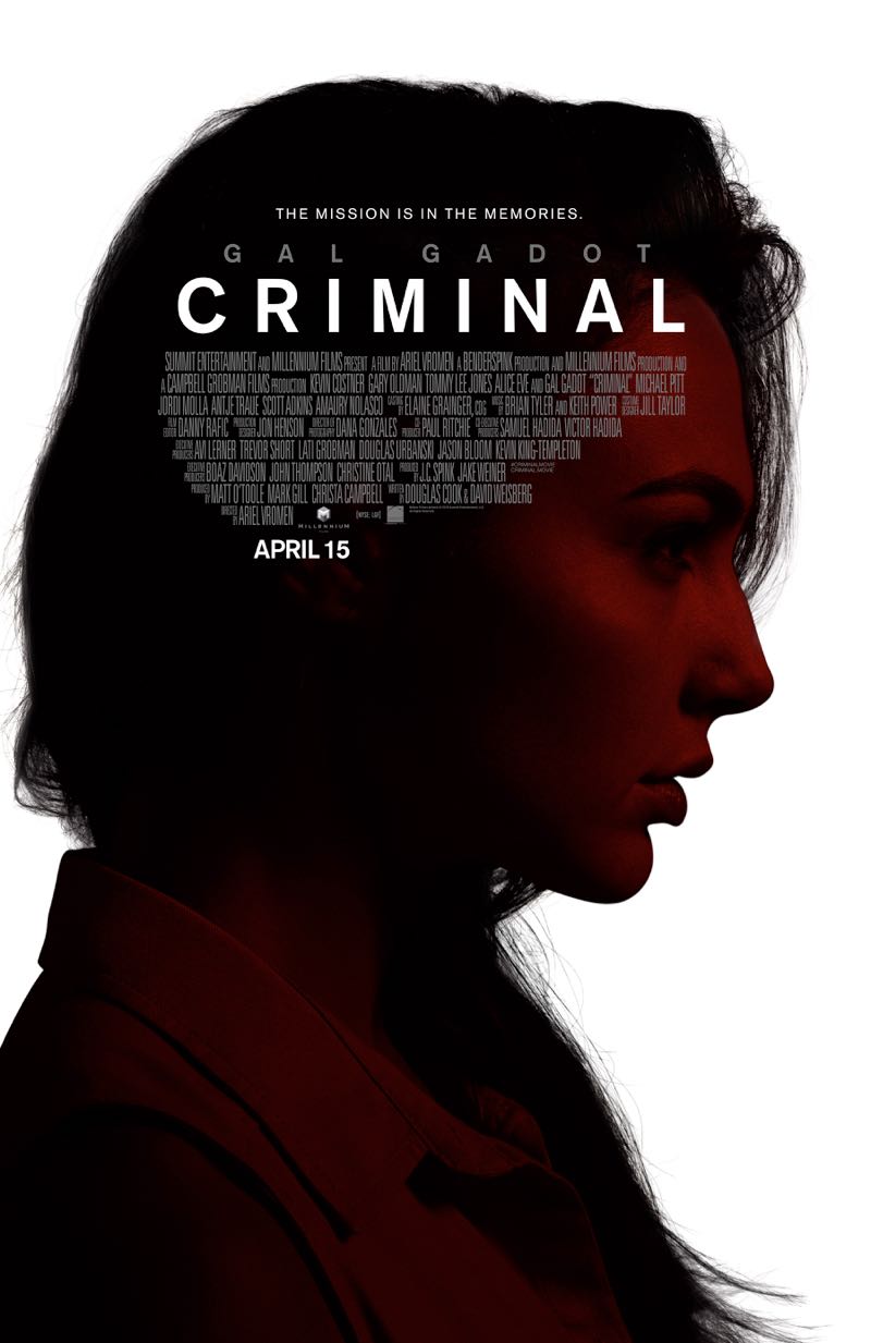 Criminal movie posters GalGadot