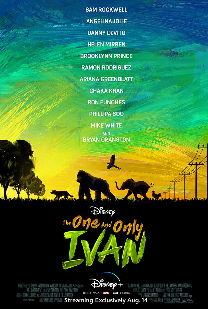 The One and Only Ivan movie poster disney plus