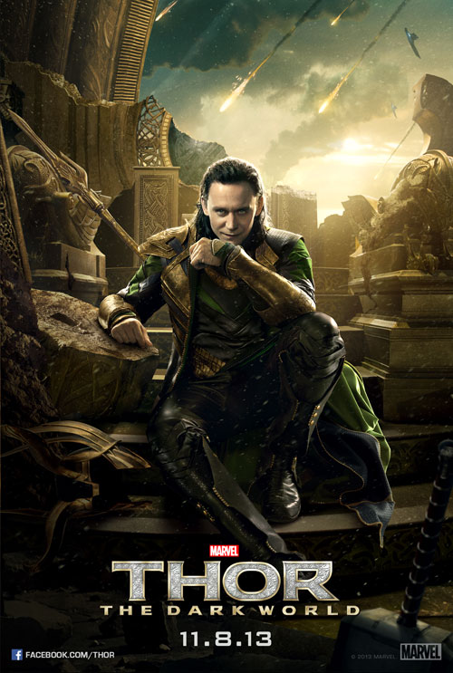 Tom Hiddleston as Loki on Thor Character Movie Poster